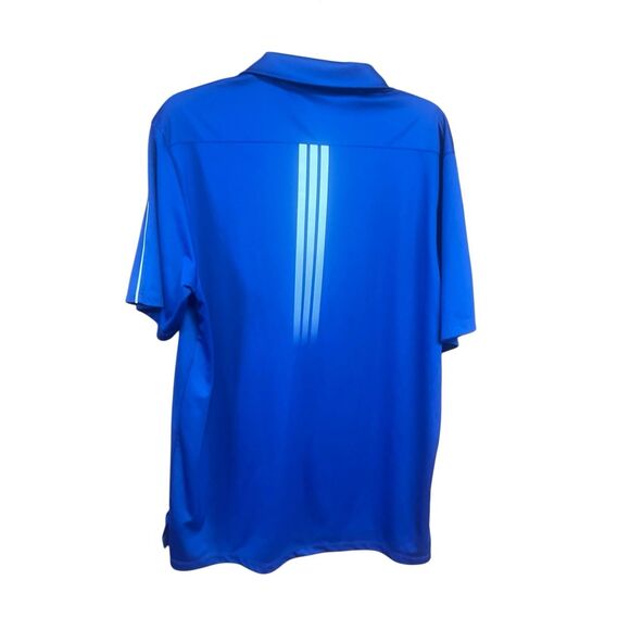 Adidas Mens Polo  Blue/White Sz L NWOT - Picture 2 of 6